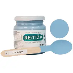 RETIZA - Pintura Tizada/Vintage AZUL ALASKA 250 GRS al agua decorativa