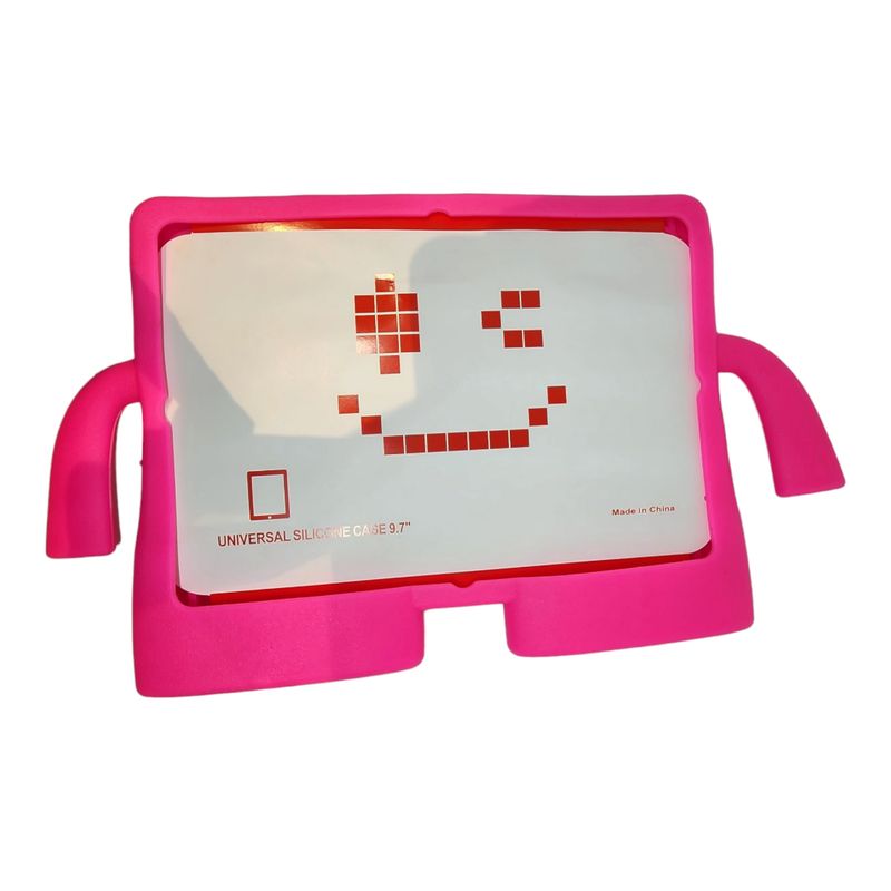 GENERICO - Funda Universal De Silicona Para Tablet 9.7 pulgada Rosa