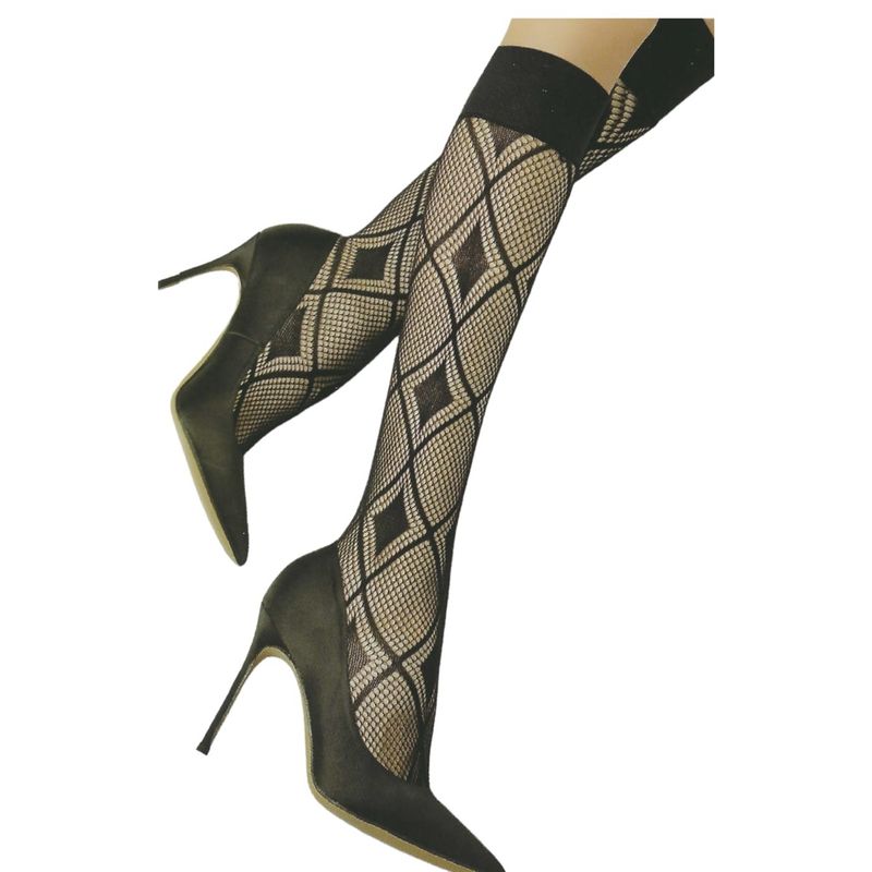 VICALLY FASHION - Lenceria Sexy Media Pantys Rejilla Hasta La Rodilla