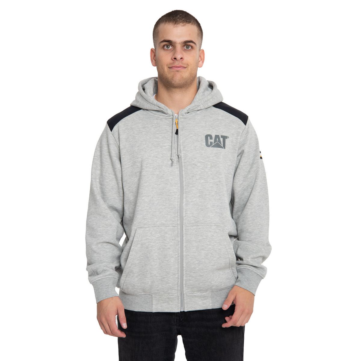 CAT - Polerón Hombre Essential Fz Hooded Sweatshirt Gris CAT