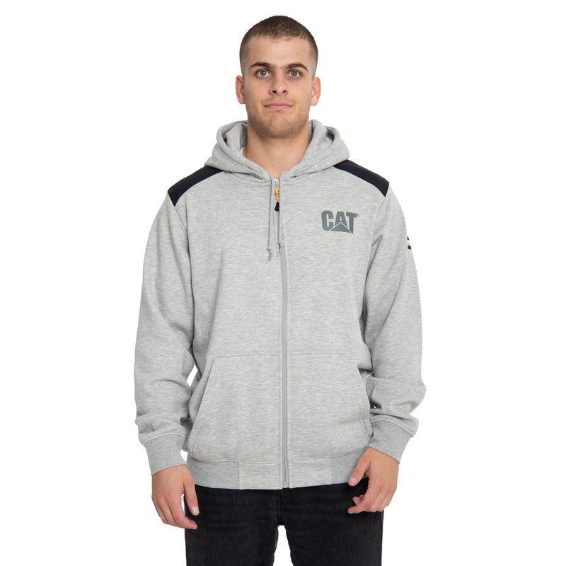 CAT - Polerón Hombre Essential Fz Hooded Sweatshirt Gris CAT.