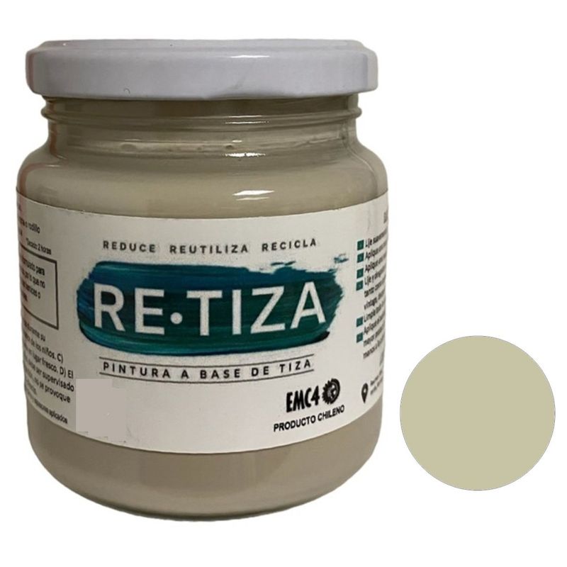 RETIZA - Pintura Tizada/Vintage BLANCO ARENA  250 grs.  base agua mate