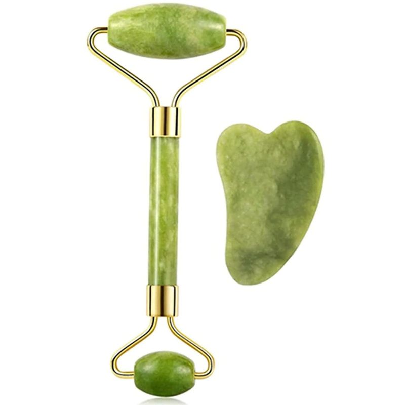GENERICO - Set de Rodillo de Jade y Gua Sha