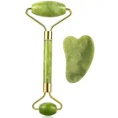 GENERICO - Set de Rodillo de Jade y Gua Sha