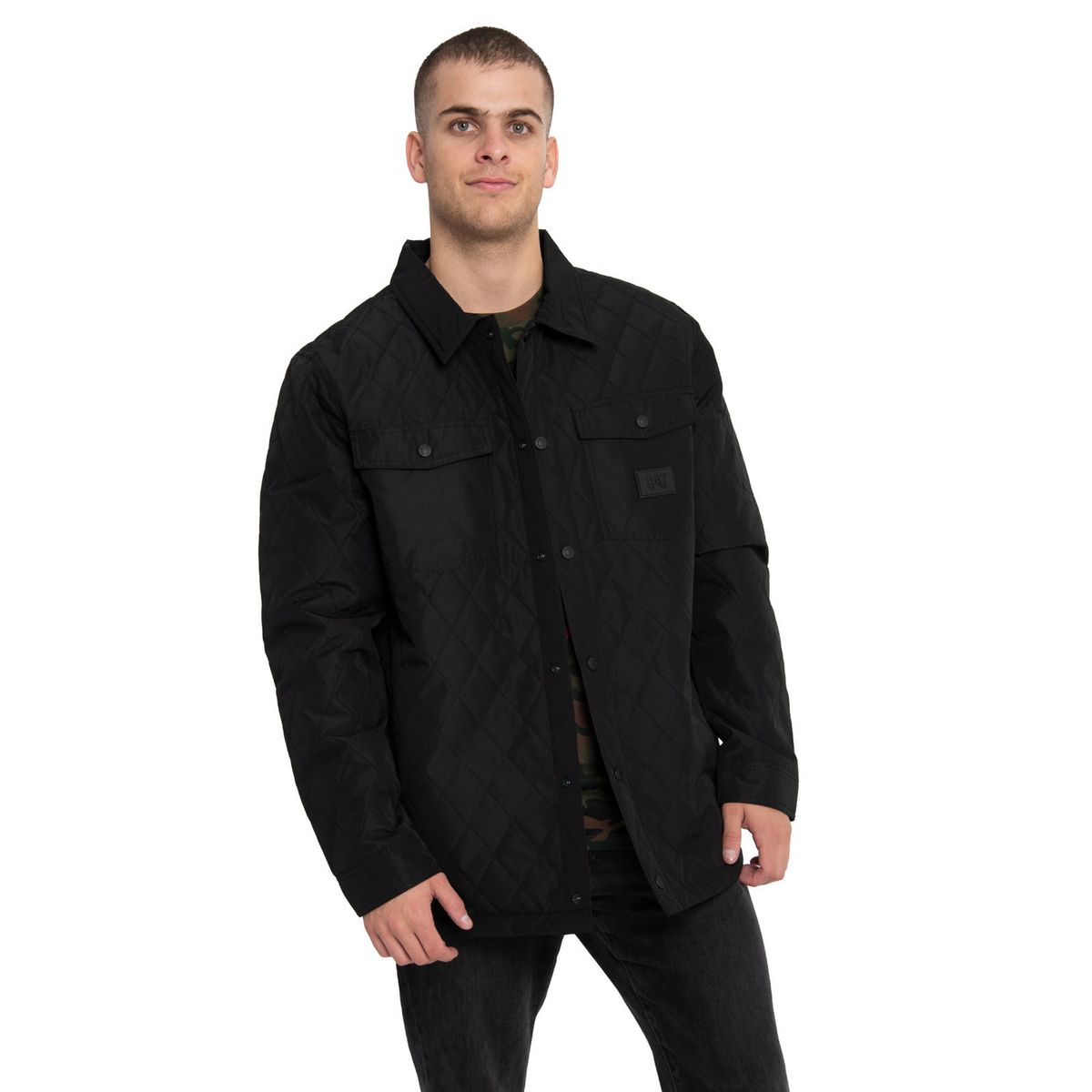 CAT - Chaqueta Hombre Quilted Ripstop Shirt Negro CAT