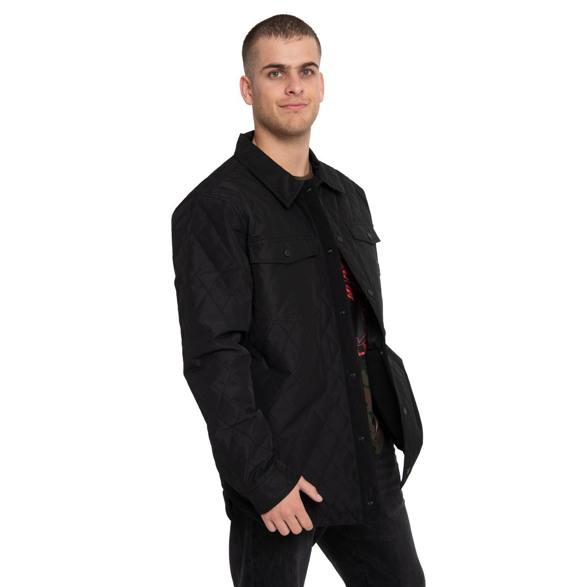 CAT - Chaqueta Hombre Quilted Ripstop Shirt Negro CAT