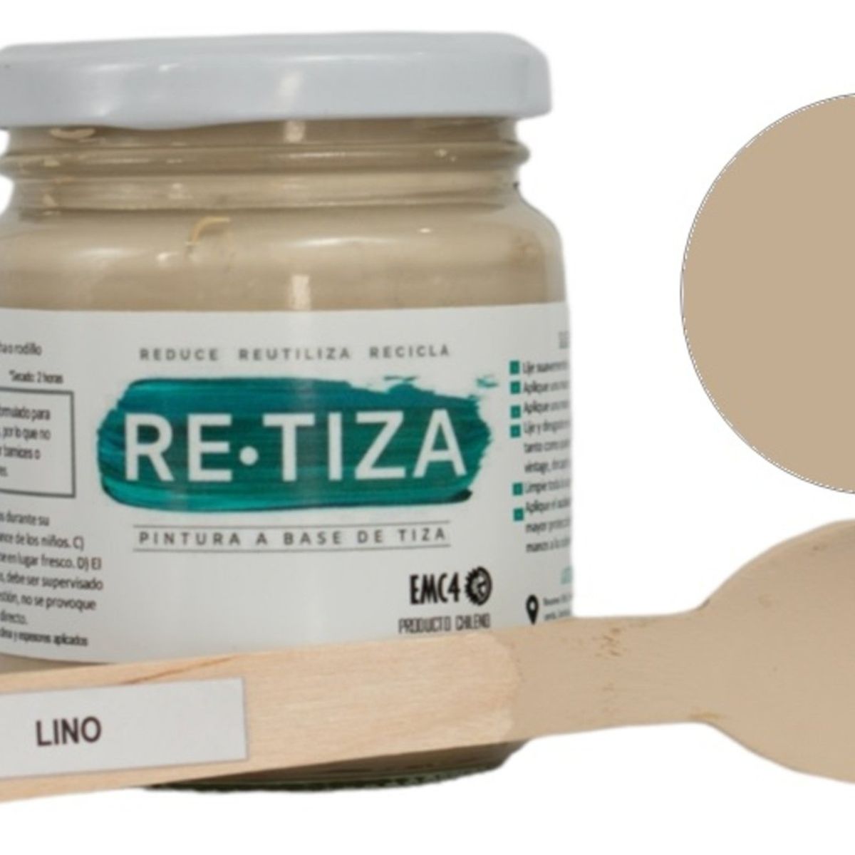 RETIZA - Pintura Tizada/Vintage BLANCO LINO  250 GRS.  al agua mate