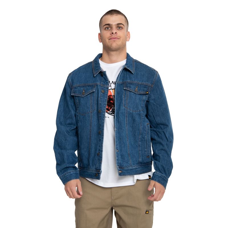 CAT - Chaqueta Hombre Flannel Lined Denim Gris CAT