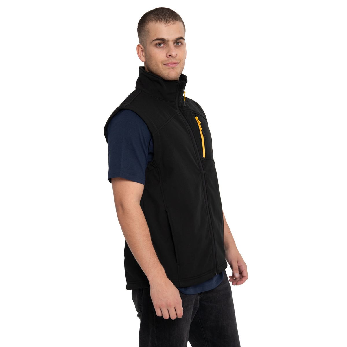 CAT - Chaqueta Sin Manga Hombre Essential Softshell Negro CAT