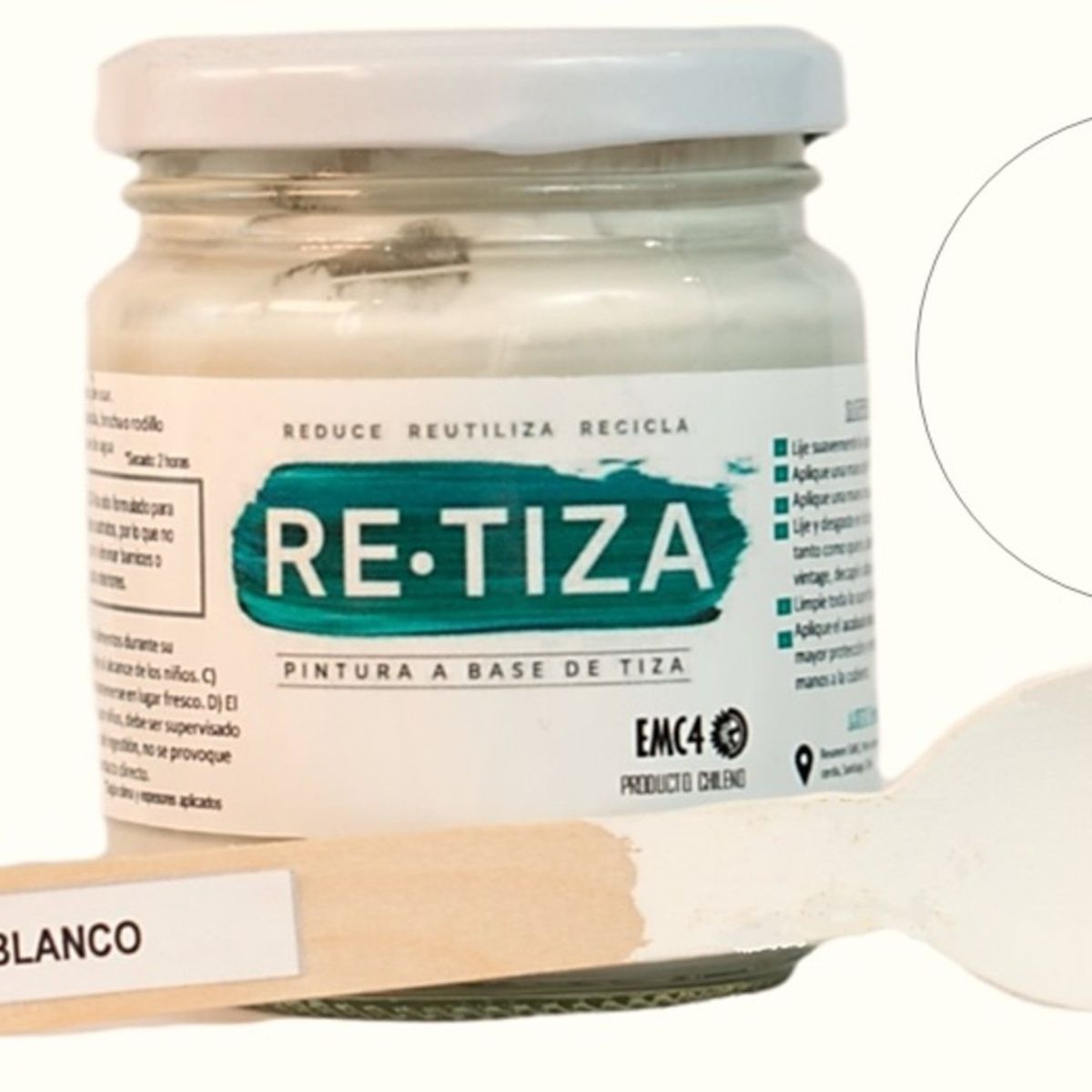 RETIZA - PINTURA TIZADA/VINTAGE BLANCO INVIERNO-NIEVE 250 GRS.  base agua mate