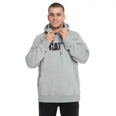 CAT - Polerón Hombre Fleece Logo Pullover Hoodie Gris