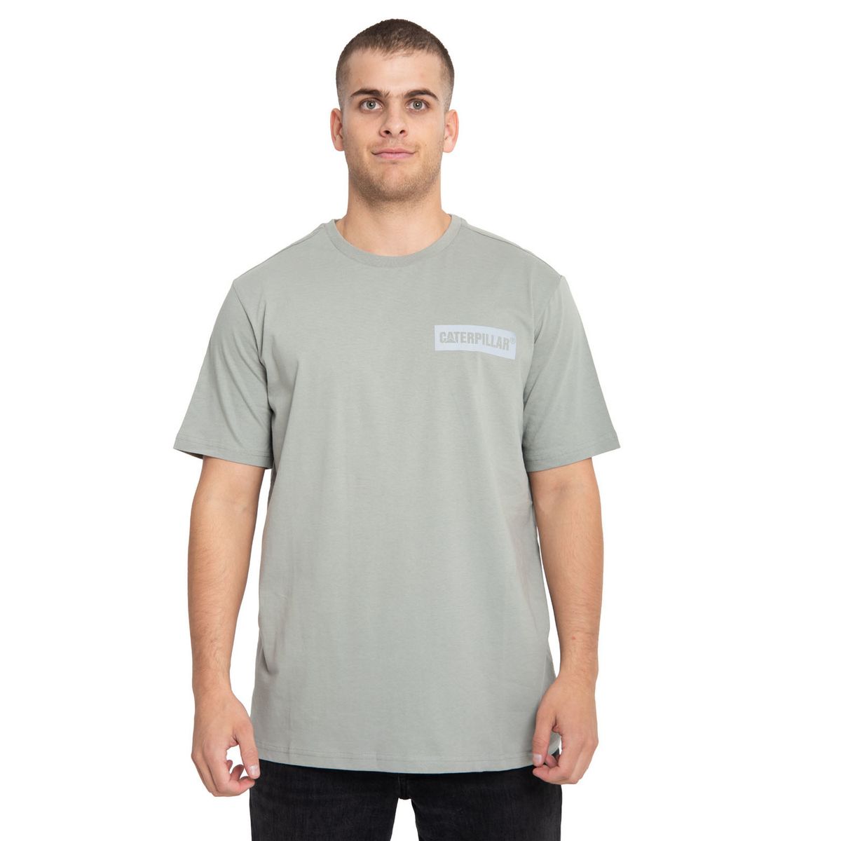 CAT - Polera Manga Corta Hombre Reflective Logo Gris CAT