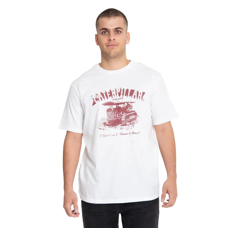 CAT - Polera Manga Corta Hombre Historic Graphic Blanco CAT