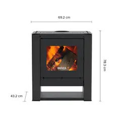 BOSCA - Pack Estufa a Leña Gold 500 Charcoal + kit de Instalación