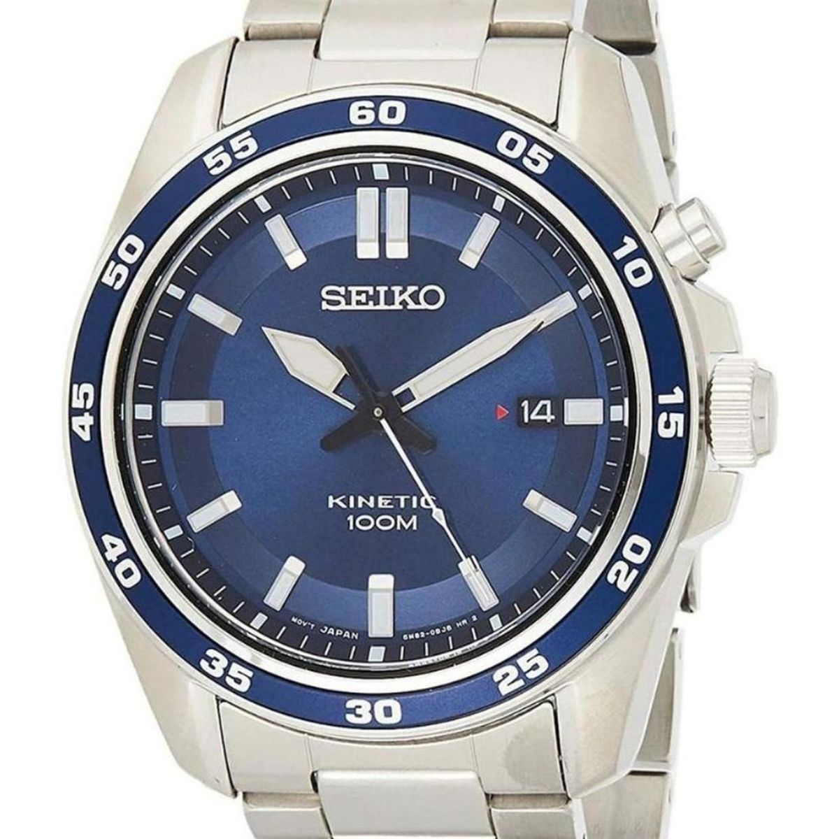 SEIKO - Reloj Seiko Kinetic Esfera Azul Ska783