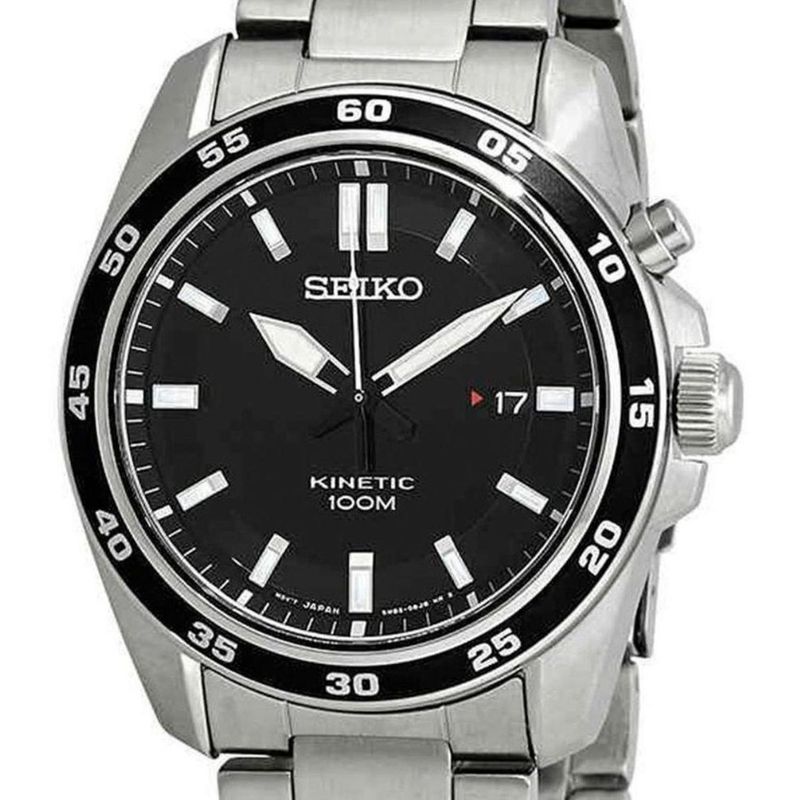 SEIKO - Reloj Seiko Kinetic Esfera Negra Auto-cuarzo
