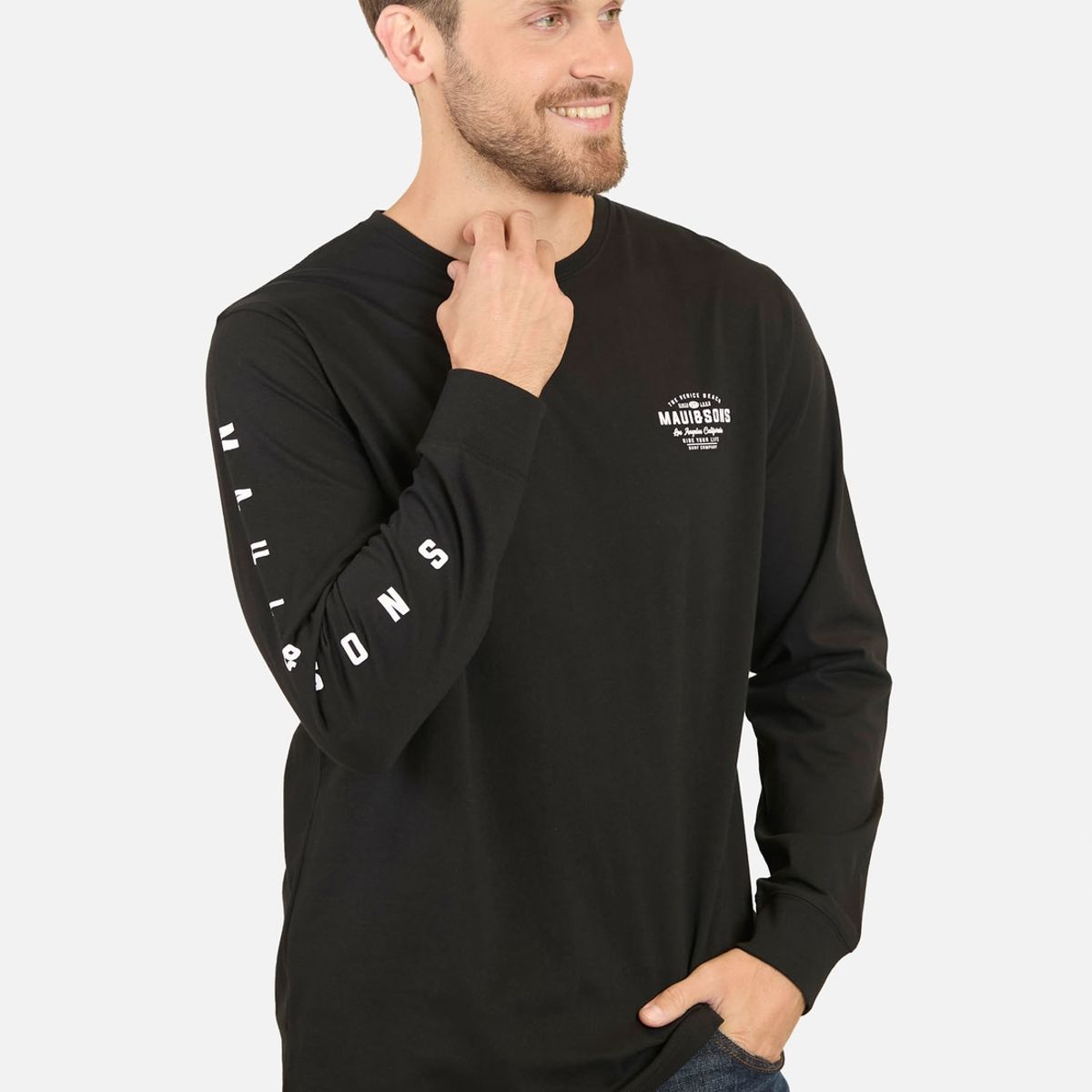 MAUI AND SONS - Polera Maravic Negro Hombre Maui And Sons