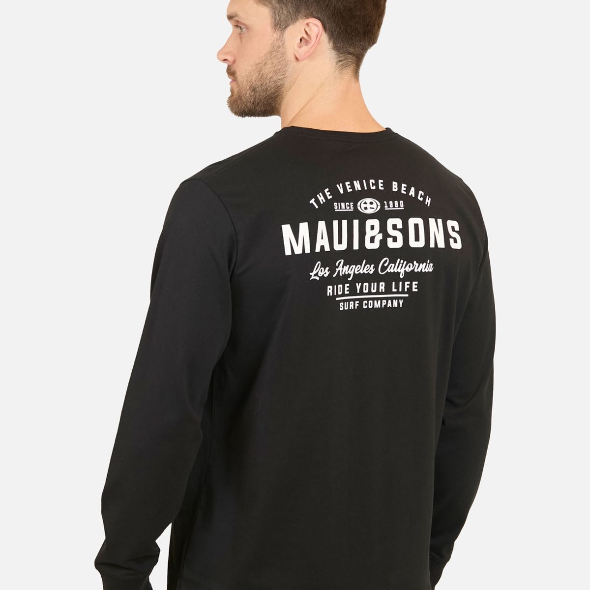 MAUI AND SONS - Polera Maravic Negro Hombre Maui And Sons