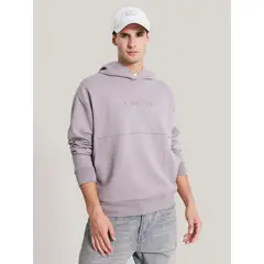 CALVIN KLEIN - Polerón con Gorro Embossed Comfort Gris