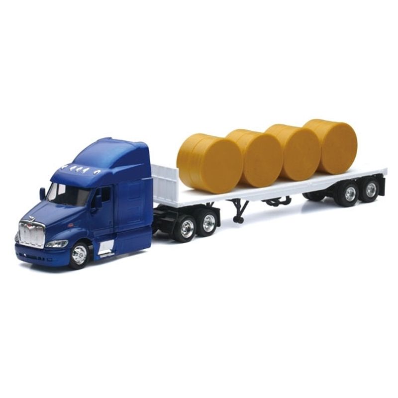 GENERICO - NEWRAY 15433 1-43 PETERBILT FLATBED WITH ROUND HAY