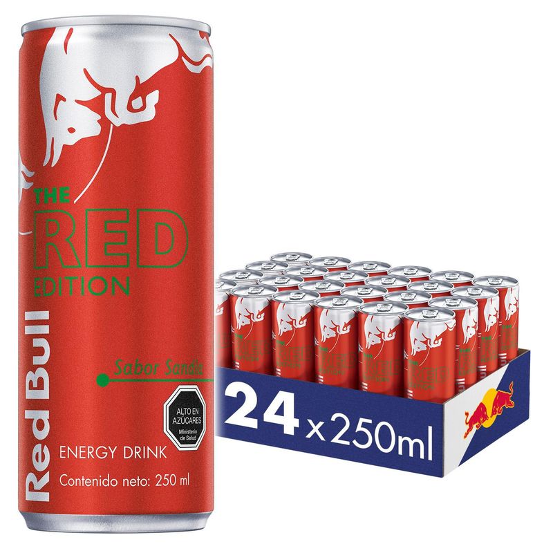 RED BULL - Red Bull Bebida Energética Pack 24 Latas Sandía 250Ml