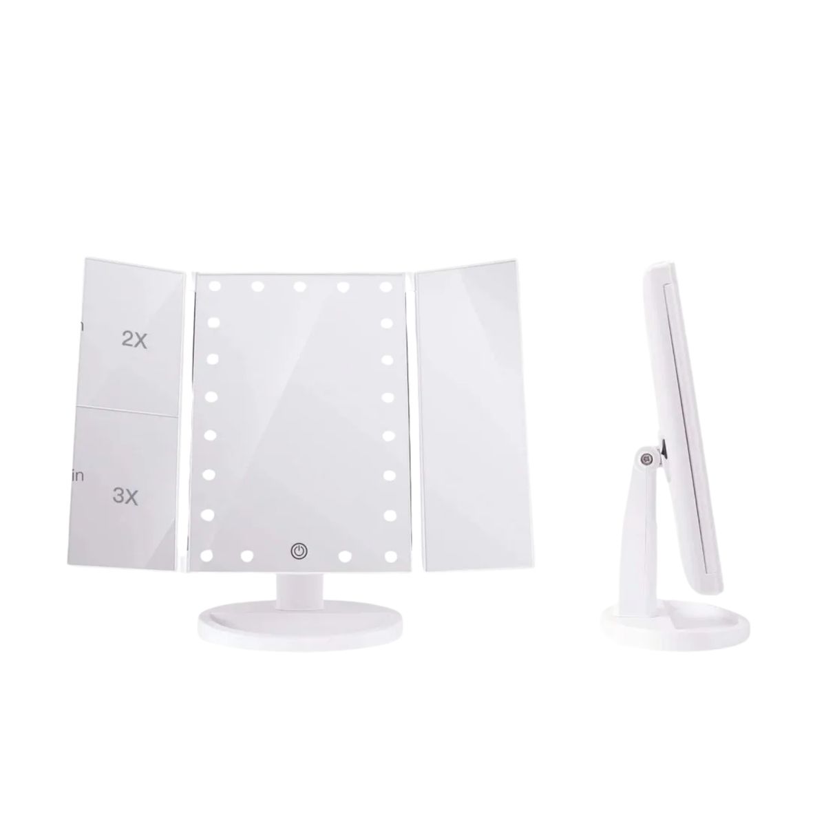 IMPORTCLICK - Espejo Maquillaje 22 Luces LED Aumento Giratorio