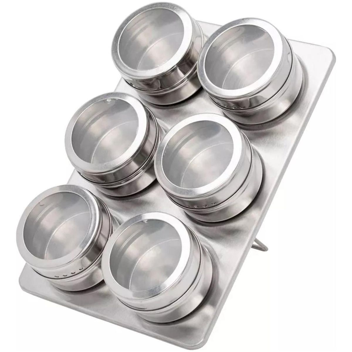 IMPORTCLICK - Set Condiméntero Especiero Magnético 6 Frascos IMPORTCLICK