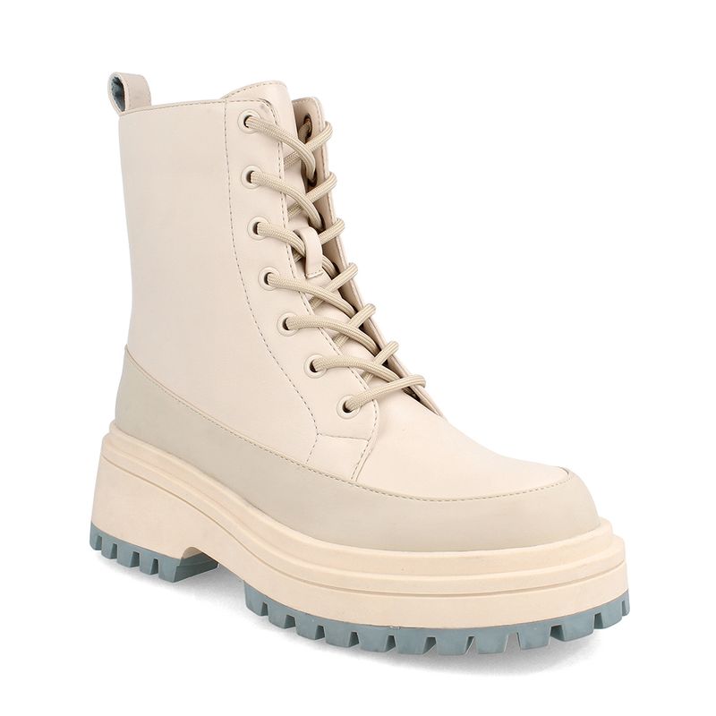 BATA - Botín Mujer Bata Red Label Mokka Blanco