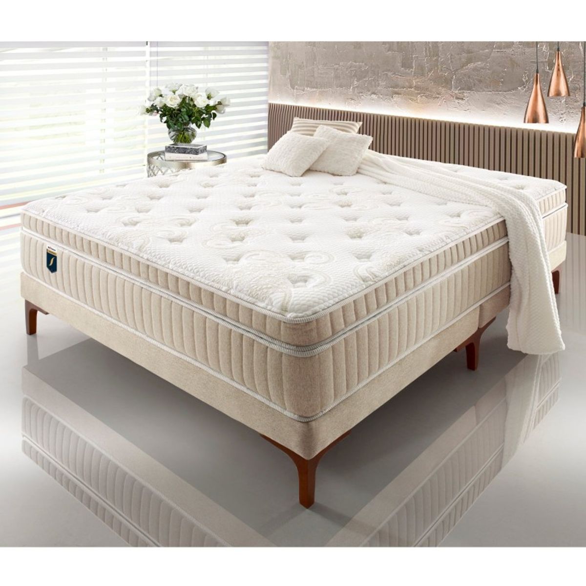RE DECORA - Cama Europea Super King Magnific 203 x 193 cm