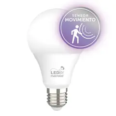 MACROTEL - Ampolleta Led a60 con Sensor de Movimiento 7w