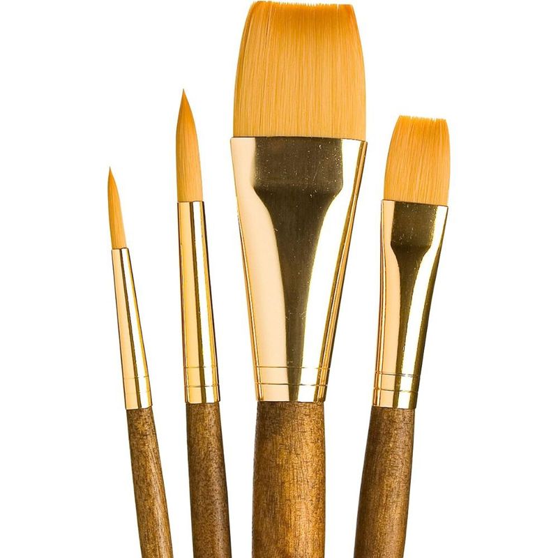 PRINCETON - Set 4 Pinceles Princeton Mango Corto Pelo Sintético