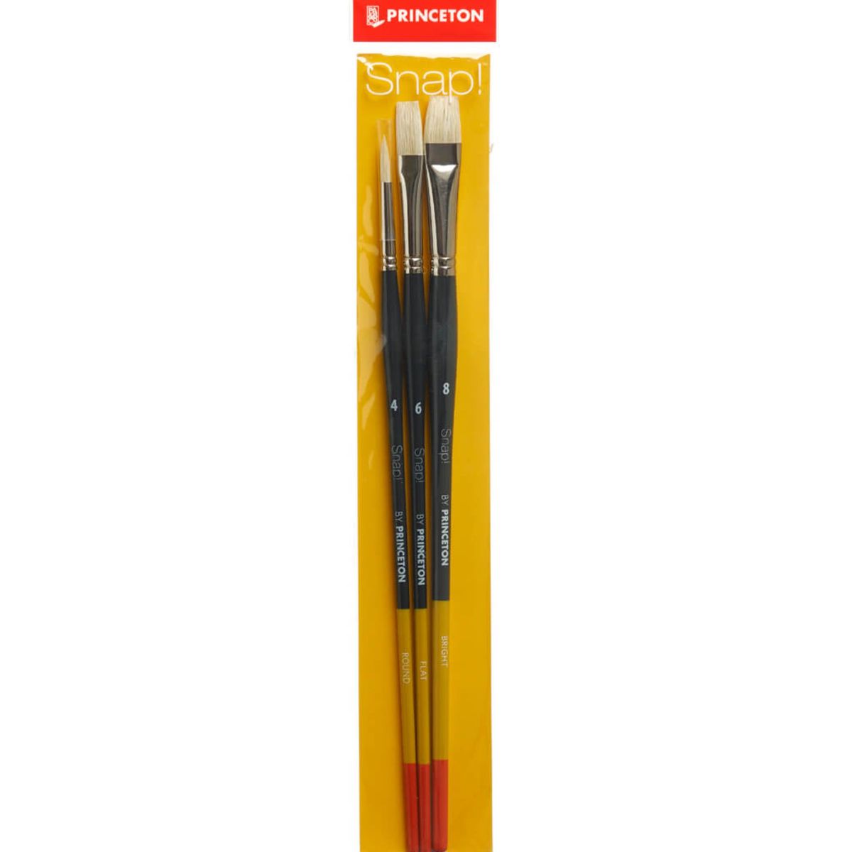 PRINCETON - Set 3 Pinceles Princeton Mango Largo Cerda Natural