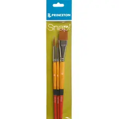 PRINCETON - Set 3 Pinceles Mango Corto Pelo Dorado