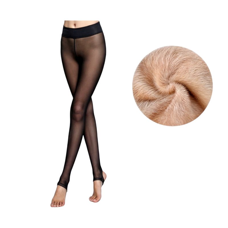 VICALLY FASHION - Calza Con Chiporro Con Efecto Piel