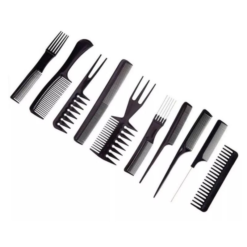 GENERICO - Set De 10 Peinetas Peines Profesionales, Peluquería Barbería