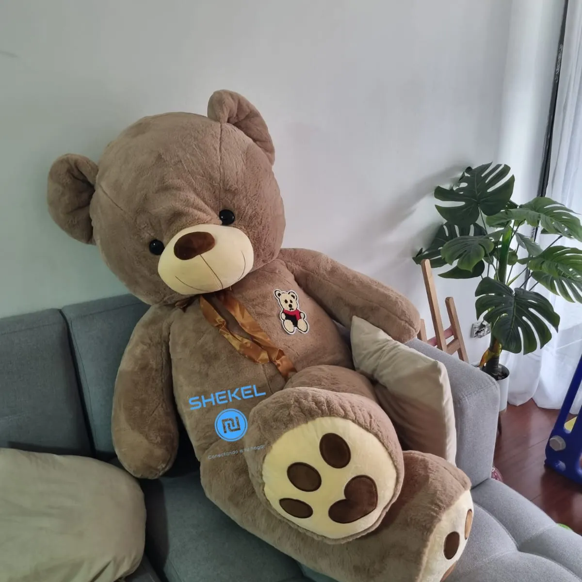 GENERICO - Oso de Peluche Gigante Cafe 160 Cm Gigante