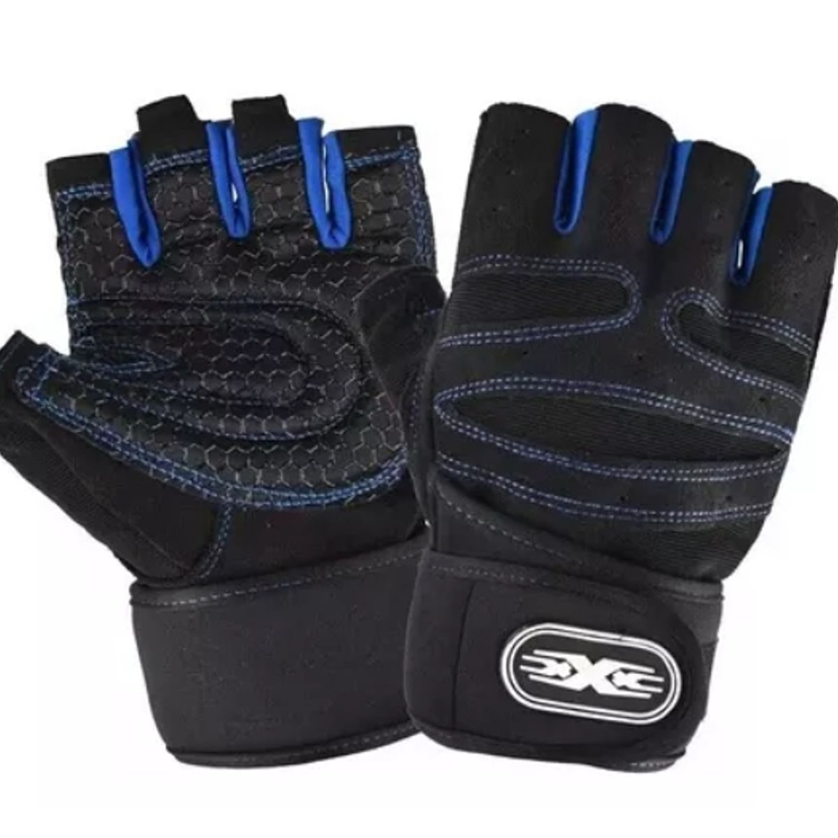 GENERICO - Guantes Dedos Cortos Ciclismo Bicicleta AZUL