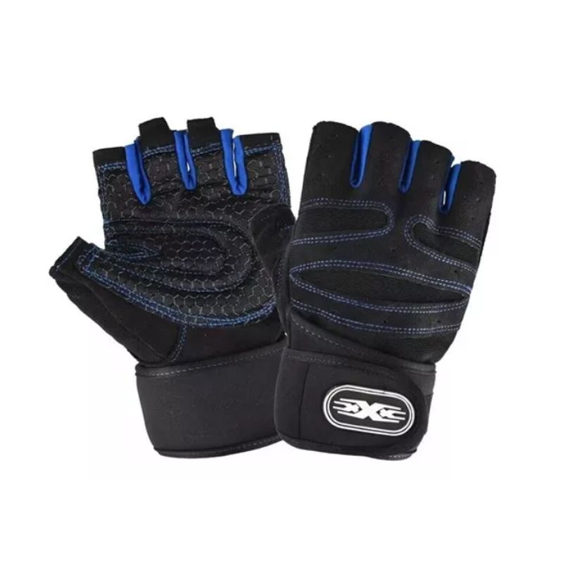 GENERICO - Guantes Dedos Cortos Ciclismo Bicicleta AZUL