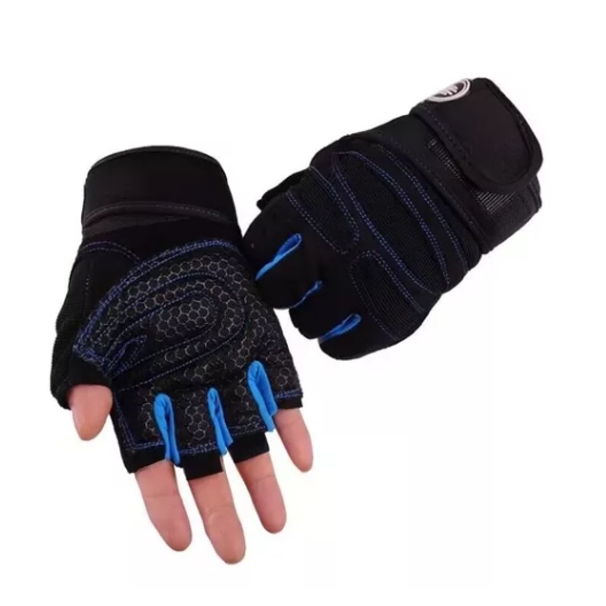 GENERICO - Guantes Dedos Cortos Ciclismo Bicicleta AZUL