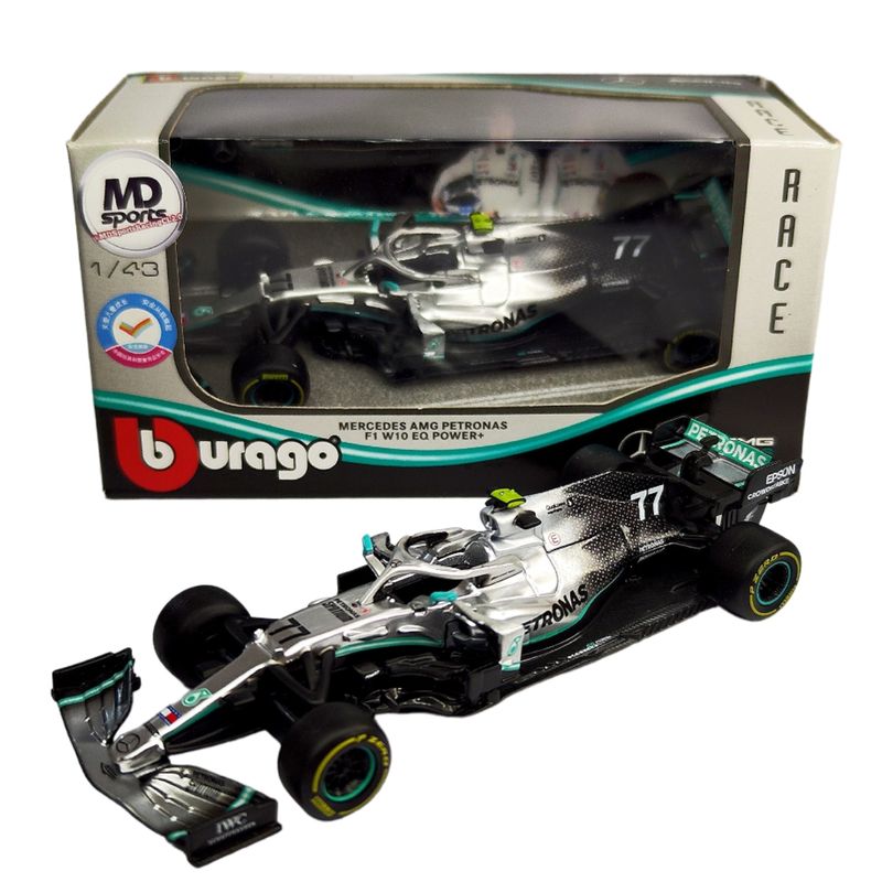 BBURAGO - Auto F1 Mercedes W10 2019 #77 V. Bottas Caja Normal 1:43