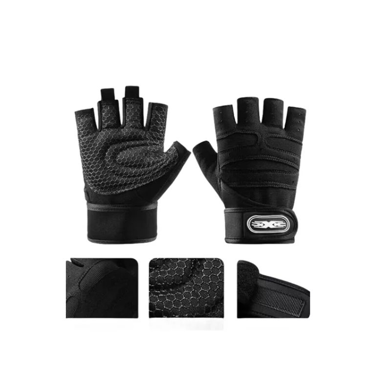GENERICO - Guantes Dedos Cortos Ciclismo Bicicleta NEGRO