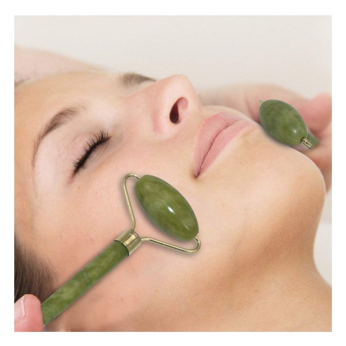 GENERICO - Rodillo de Jade Para Masaje Facial