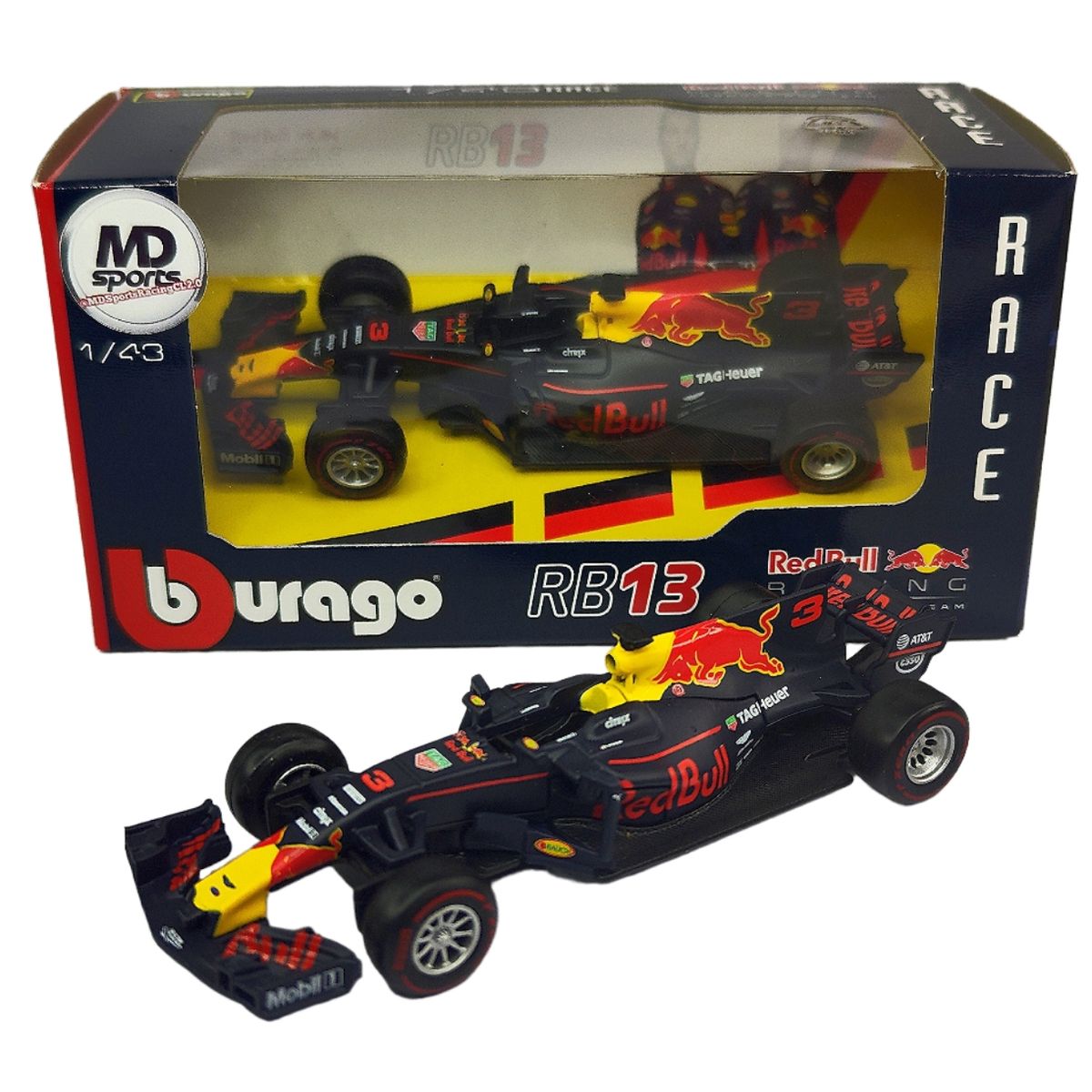 BBURAGO - Auto F1 RedBull RB13 2017 #3 Ricciardo Caja Normal 1:43