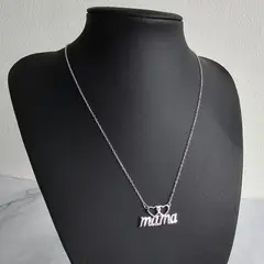 GENERICO - Collar Día De La Madre Plata Fina Ley 925 Corazones Mamá