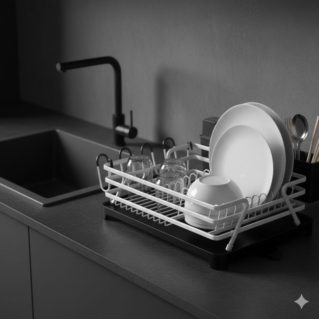 MP - Secador De Platos Platera Moderna De Aluminio Escurridor Inoxidable