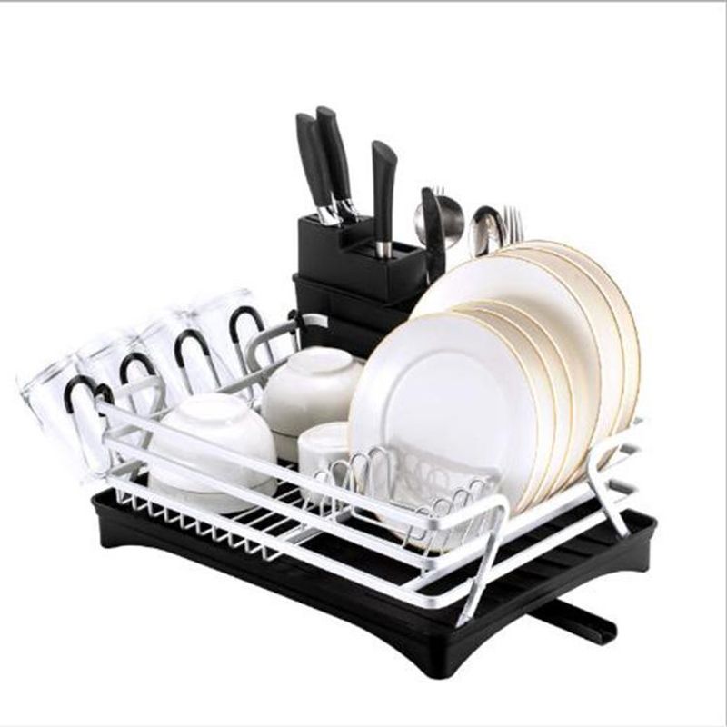MP - Secador De Platos Platera Moderna De Aluminio Escurridor Inoxidable