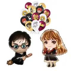 GENERICO - Set de Globos foil + látex Harry Potter para cumpleaños
