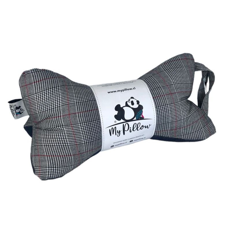 MY PILLOW - Cojin Almohada My Pillow Mini Escocés Gris y Rojo