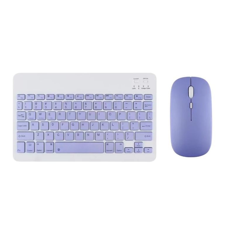 GENERICO - Teclado Con Mouse Para iPad Tablet Tv Lila