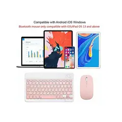 GENERICO - Kit De Teclado Bluetooth Con Ratón Soporte Teléfonotablet